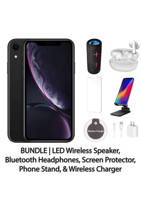 Restored Apple iPhone XR Smartphone 128GB 3GB RAM, Fully Unlocked, Black