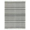 thumbnail image 3 of Hauteloom Leon Boho Moroccan Farmhouse Living Room Bedroom Wool Small Area Rug - Trellis Handmade Bohemian Carpet - Black, White - 2' x 3', 3 of 18