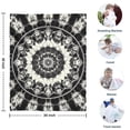 thumbnail image 4 of Black White Tie Dye Mandala Pattern Blanket,Comfortable Soft Lamb Wool Throw Blanket,All Season,Warm Lightweight Blankets for Sofa Bed Couch Living Room Chair,30"x40", 4 of 4