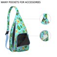 thumbnail image 3 of Cute Avocado Sling Backpack - Playful Kawaii Illustration, Multi-Functional Shoulder Bag, 3 of 4