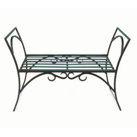 Achla Designs Arbor Bench - 41 in. Wrought Iron A piece of art for your backyard! You will love the way this bench adds style and dimension to your backyard. The Arbor Bench is constructed of wrought iron in a powder-coated black finish. This piece is as durable as it is beautiful. No assembly required. About ACHLA Designs This item is created by ACHLA Designs. ACHLA is a garden accessories company that emphasizes unique wood and hand-forged  wrought iron European furnishings for the home and garden. ACHLA Designs continues to add beautiful and unique items year after year  resulting in an unusually large product line. All ACHLA products are stocked in the company s warehouse for year-round  prompt shipping. ACHLA Designs takes great pride in offering exceptional products and customer service.