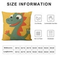 thumbnail image 5 of GOSMITH  Throw Pillow Covers Colorful Dino Little Dinosaur Cute Drawn Drawing Green Kids Decor Pillow Cases Home Decorative Square Pillowcases, 5 of 5