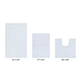thumbnail image 3 of Better Trends 3 Piece Bathroom Rug Set 100% Polyester Bath Rug, Water Absorbent Non-Slip Bath Mat Machine Washable Micro Plush Collection - White, 3 of 6