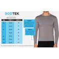thumbnail image 6 of Bodtek Mens Crew Neck Long Johns Base Layer Shirt (Grey X-Large), 6 of 6