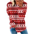 thumbnail image 2 of Chandail en Molleton de Noël pour Femmes 2023 Col Rond Mode Décontractée Manches Longues Imprimé de Noël Chandail en Molleton Blouse en Solde, 2 of 5