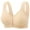 Beige, variant on Womens Jelly Bras Full Coverage Front Closure Wireless Bralette Smooth Fixed Cups Full Figure Comfort Jelly Gel Light Support Loungewear White XXXL