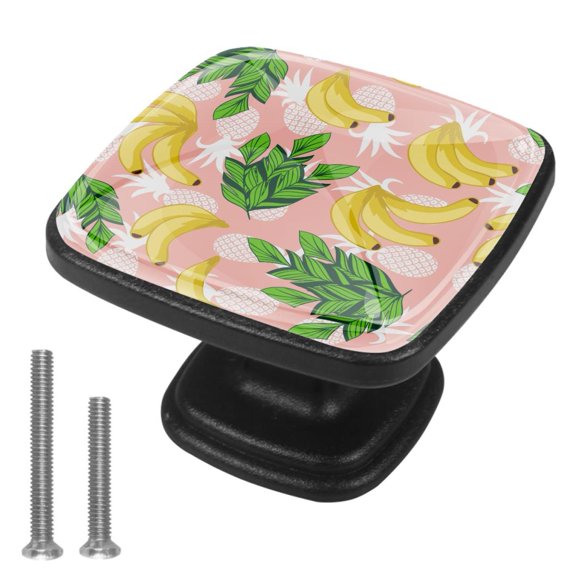 4 Pcs Cabinet Handle Drawer Pulls Pineapple Knobs with Screws Square Furniture Office Cabinet Knob Decoration