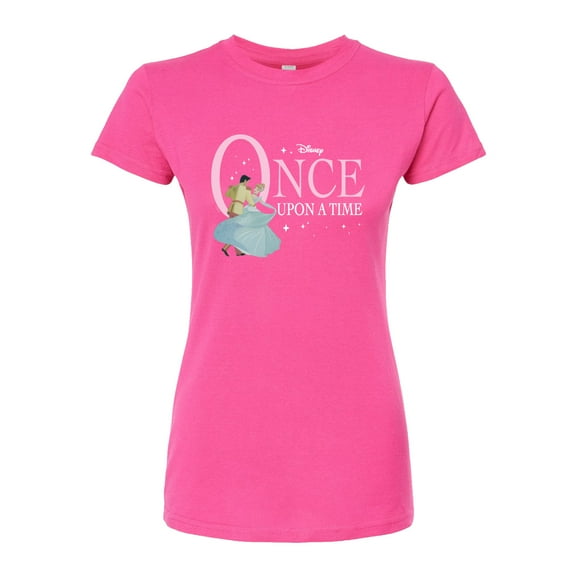 Disney Cinderella - Once Upon A Time with A Prince - Juniors Fitted Graphic T-Shirt