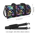 thumbnail image 2 of Fotbe Colorful Animals Bolsa Deportiva de Lona Plegable con Estampado, Bolsa de Gimnasio con Bolsillo Seco/Húmedo, Bolsa de Viaje Ultraligera de Gran Capacidad, 2 of 6