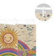 thumbnail image 5 of Yayeee Shower Curtain with Hooks 72"x72" Waterproof Fabric Bathroom Hanging Decor, Beige Rainbow, 5 of 5