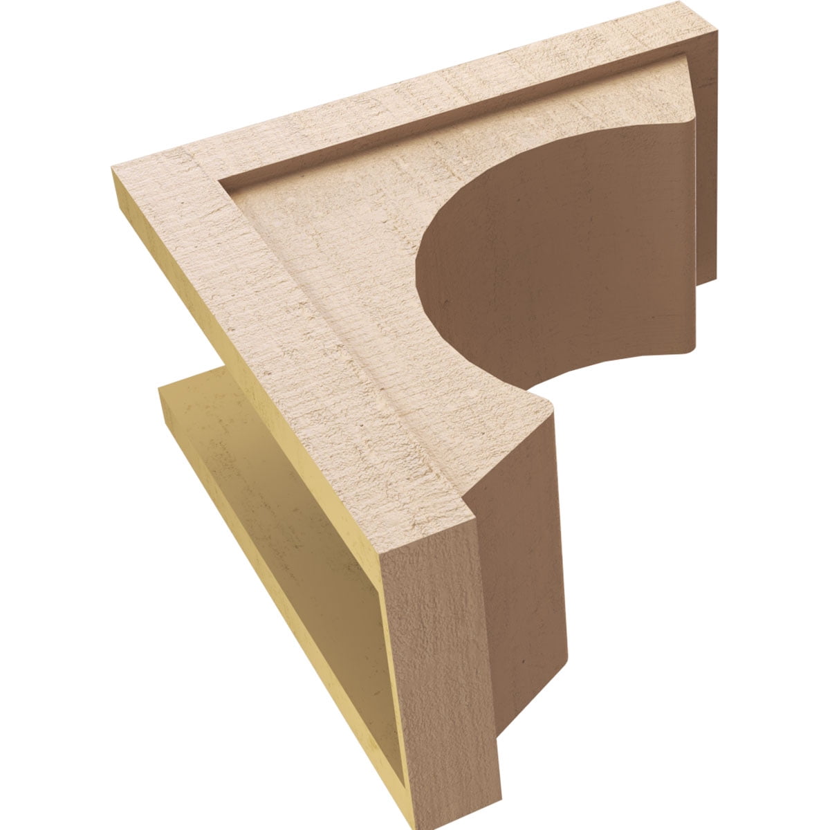 10"W x 20"D x 20"H Classic Emerson Rough Cedar Woodgrain TimberThane Corbel, Primed Tan