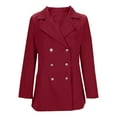 thumbnail image 6 of MOJOGO Women's Blazer Dresses Long Sleeve Double Breaste Lepal Jackets Office Party Dress Trendy Fall Spring Fall Outfits Wine L, 6 of 7