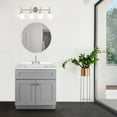 thumbnail image 3 of Design House Brookings 31" x 22" Assembled Solid Wood Bath Vanity with Camilla II Cultured Marble Centerset Top, Sherwin Williams® Gray/White, 3 of 17