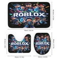thumbnail image 3 of Roblox print Shower Curtain Sets Bathroom Set Decor with Non-Slip Rugs Bath U-Shaped Mat Toilet Lid Cover Waterproof Game fans Bathroom Curtains Shower Set with 12 Hooks 72x139IN, 3 of 8
