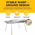 thumbnail image 4 of White Grey Marble Table Cloths for 8 Foot Rectangle Tables, Modern Abstract Art Ink Painting Patio Waterproof Elastic Fitted Tablecloths, Washable Rectangular Table Cover for Camping, 4 of 8