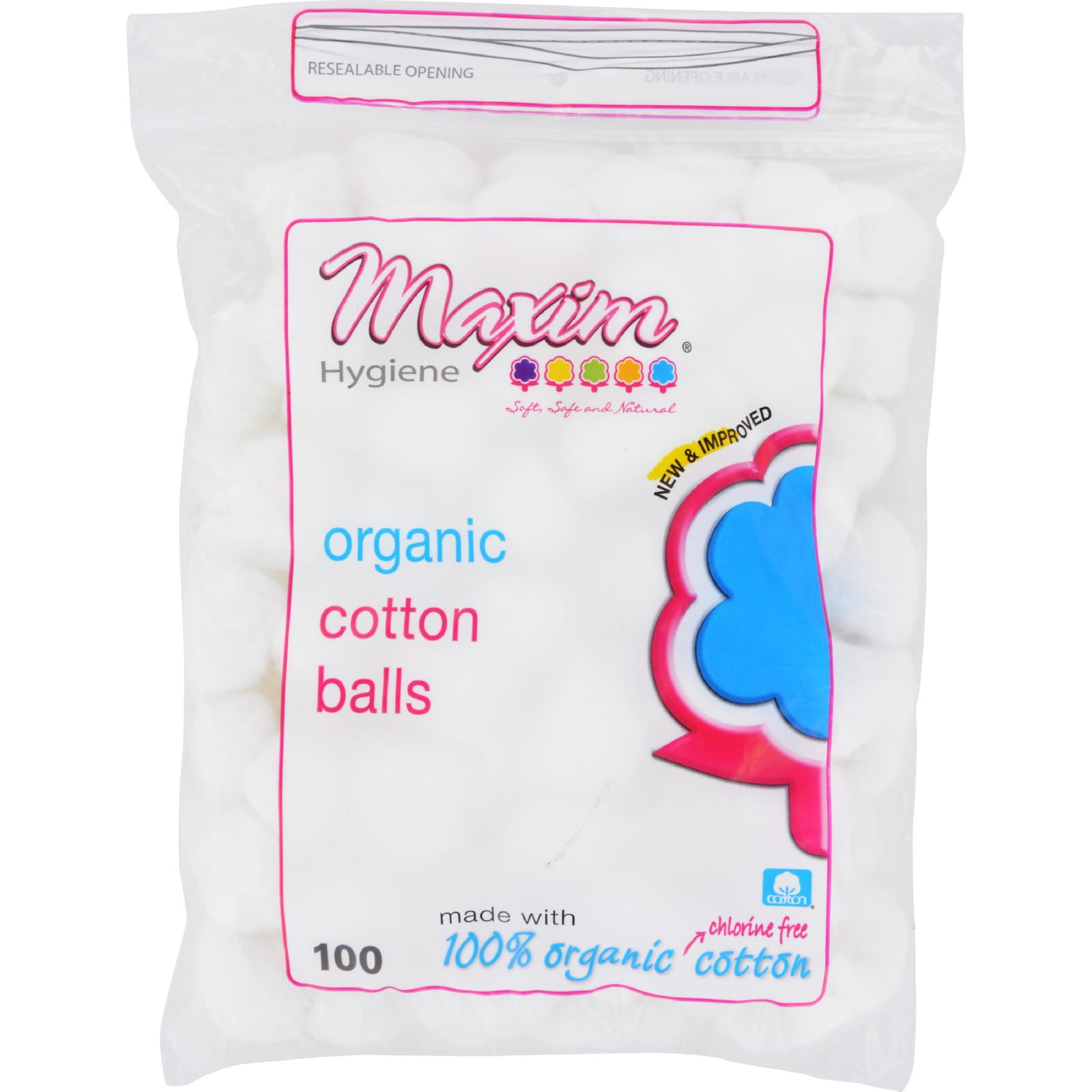 Maxim Hygiene Organic Cotton Balls 100 Cotton Balls Walmart Canada