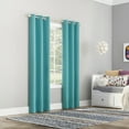 thumbnail image 6 of Sun Zero Riley Kids Bedroom Blackout Grommet Curtain Panel, 40"X84" In Surf Blue, 6 of 10