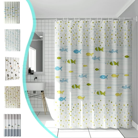 Leodye Stall No Hook Shower Curtain with Snap in Liner, Polyester Textured Shower Curtain with Liner Set, Waterproof Washable Hotel Style Shower Curtains for Bathroom