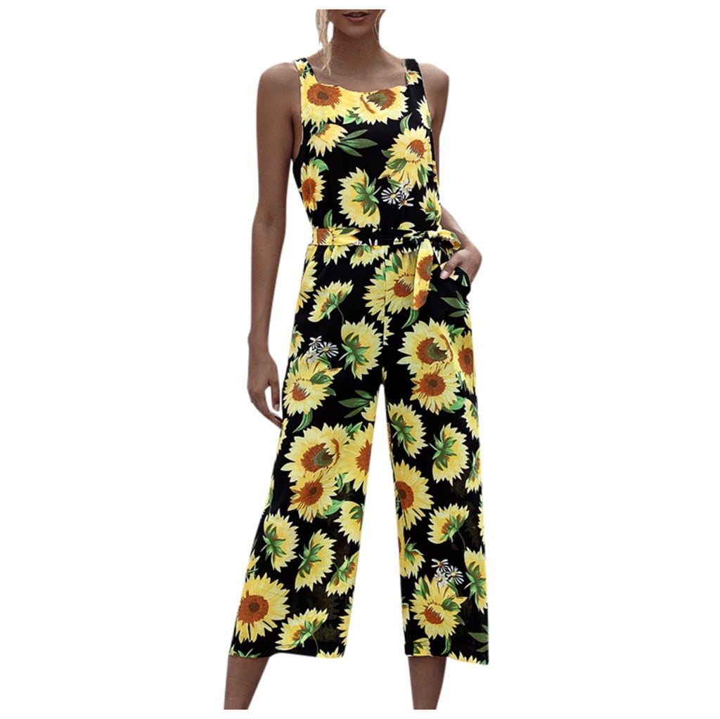 womens sunflower romper