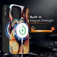 thumbnail image 4 of Punmada for iPhone 13 14 Compatible with Magsafe Full Body Protective Glossy Case, For Girl Boy Shockproof Magnetic Charge Esthetics Pattern German Shepherd Dog, 4 of 7