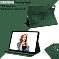 thumbnail image 3 of GSFY Case Compatible with iPad Air 11 inch M3 2025 / M2 2024, iPad Air 10.9 inch 4th / 5th Gen, PU Leather Multi-Angle Folio Stand Cover with Pencil Holder & Card Pockets, Butterfly-Green, 3 of 7