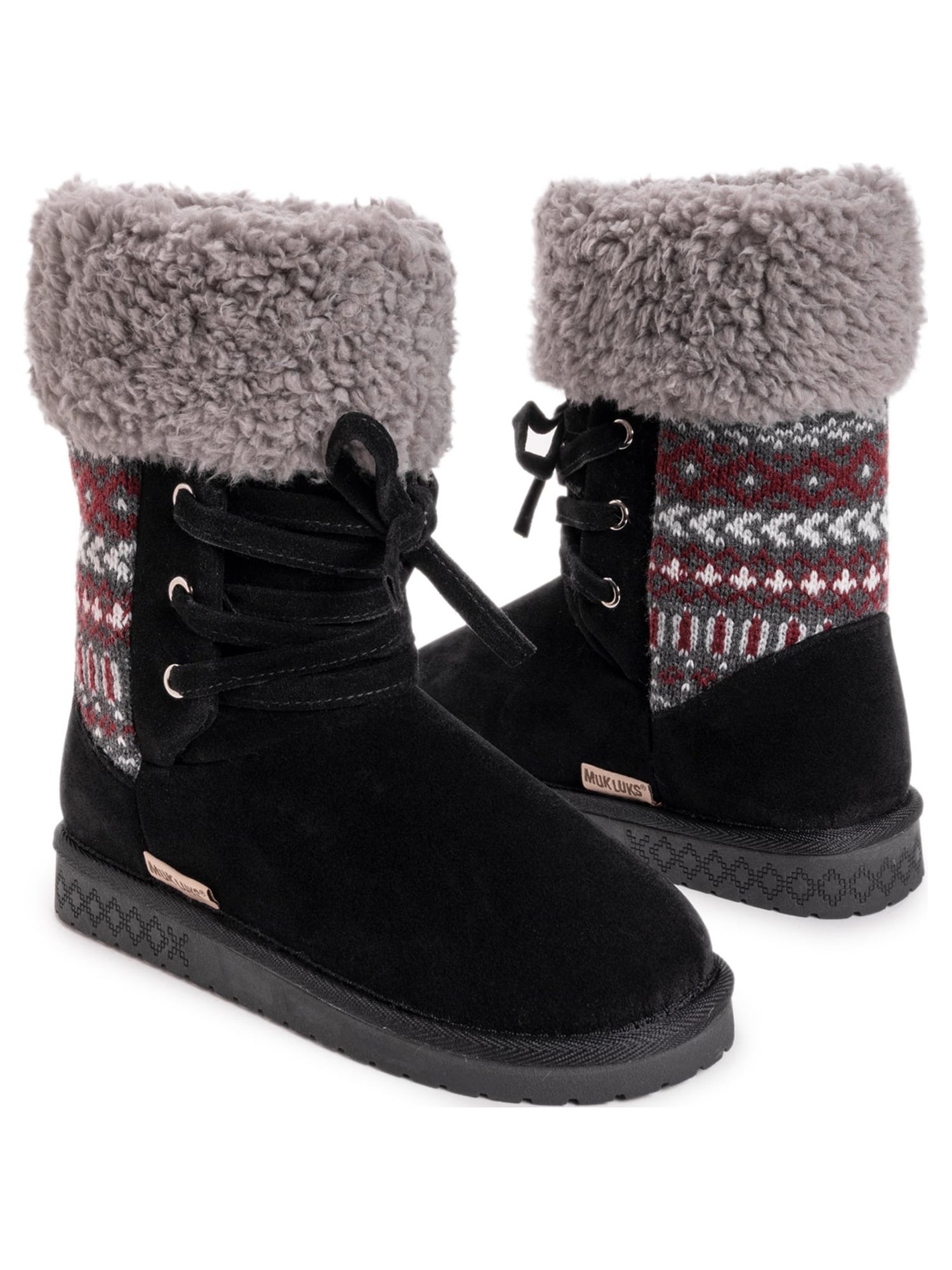 Muk Luks Women's Melba Faux Fur Lined Lace Up Booties (Wide Width Available) - image 4 of 8