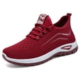 thumbnail image 2 of Domuza Womens Orthopedic Shoes Arch Support Non Slip Slip on Sneakers Wide Width Knitted Mesh Stretch House Shoes Comfortable 2026 New Foam Shoes Red 9（EU-42）, 2 of 6