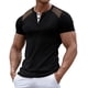 thumbnail image 1 of pstuiky camisetas de hombre, Camisa de punto informal de verano para hombre, de color liso, con cuello abierto, transpirable, de manga corta, con cuello de manga corta ropa de hombre s, 1 of 4