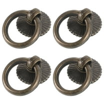 WORGEOUS 4PCS Vintage Drop Drawer Swing Pulls Retro Bronze Cabinet Pull Handles for Dresser Nightstand Cabinet Hardware