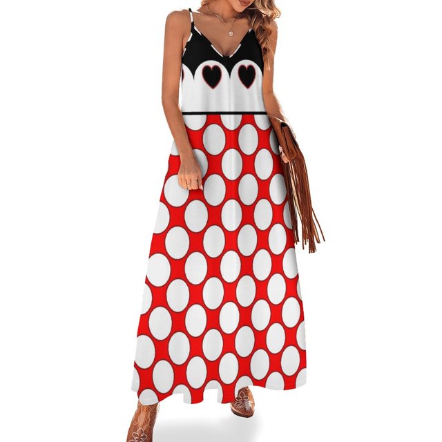 Nuevo vestido sin mangas Miss Minnie, vestido de verano para mujer, vestidos con mangas largas
