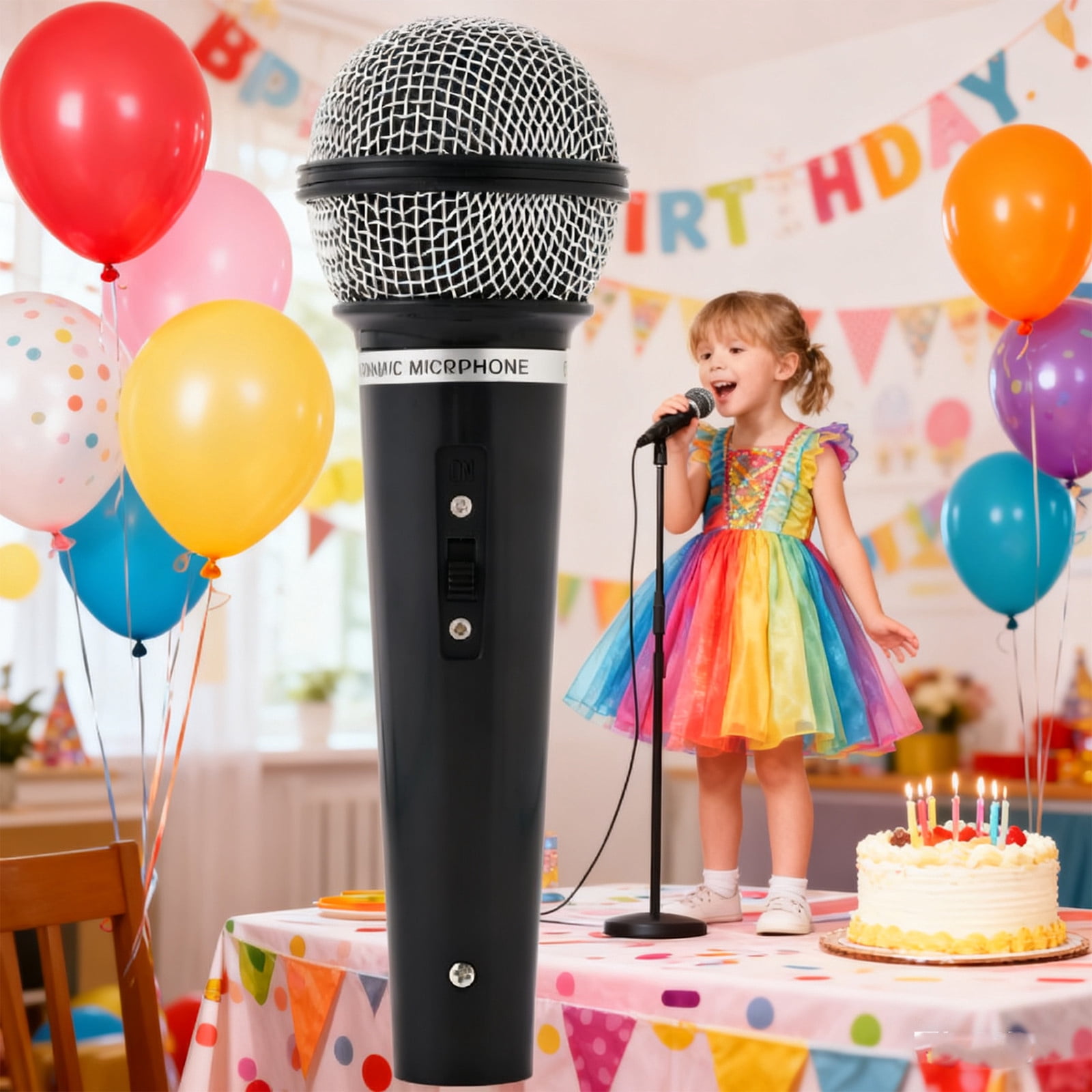 TACILIP Room Decor, Fake Microphone Prop Toy Toy Microphone Prop Simulation Microphone Performance Microphone Toy For Party For Birthday Party, Gifts for Family