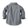 thumbnail image 2 of XBASW 1-5T Boys Button down Dress Shirt for Toddler Baby Long Sleeve Lapel Shirt with Bow Tie Set Spring Fall Gentleman's Blouses, 2 of 7