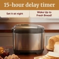 thumbnail image 5 of Programmable Bread Maker Machine with 3 Loaf Sizes and 19 Menu Functions, 2 lb Capacity, Stainless Steel Bestseling, 5 of 6