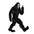 thumbnail image 5 of 24.75-Inch High Black Metal Cutout Rude Bigfoot Flipping The Bird Wall Sculpture - Easy To Hang - Unique Indoor or Outdoor Home Decor with a Cheeky Twist, 5 of 5