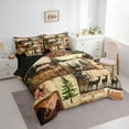 thumbnail image 3 of Erosebridal Cute Deer Bedding Twin Size,Woodland Animal Bed Set,Vintage Rustic Farmhouse Bedding Sets Twin Size,Ultra Soft Room Decorative Reversible,7pcs, 3 of 6