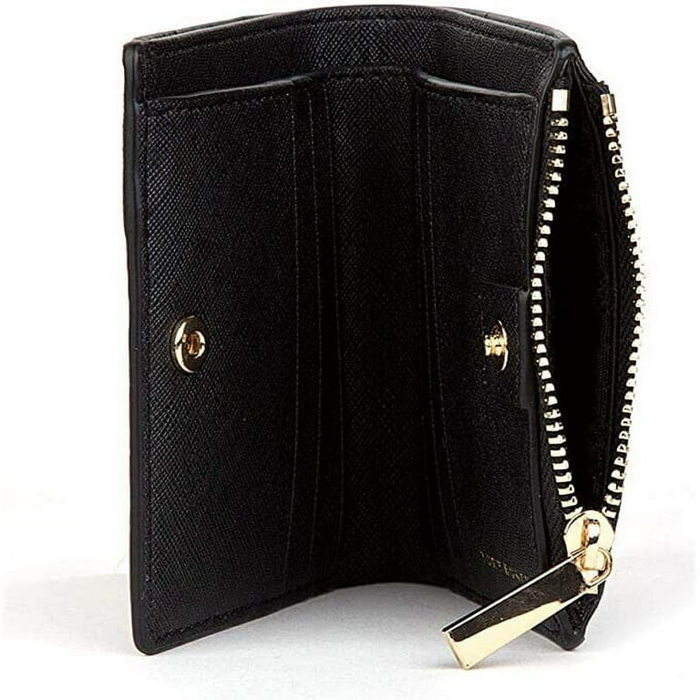 New Tory Burch Womens Leather Emerson Mini Wallet 52902, Black Black 8493-4
