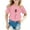 Pink, variant on Kiijoy Toddler Girls Tee Shirt Short Sleeve Round Neck Graphic T Shirt Loose Leisure T-Shirt