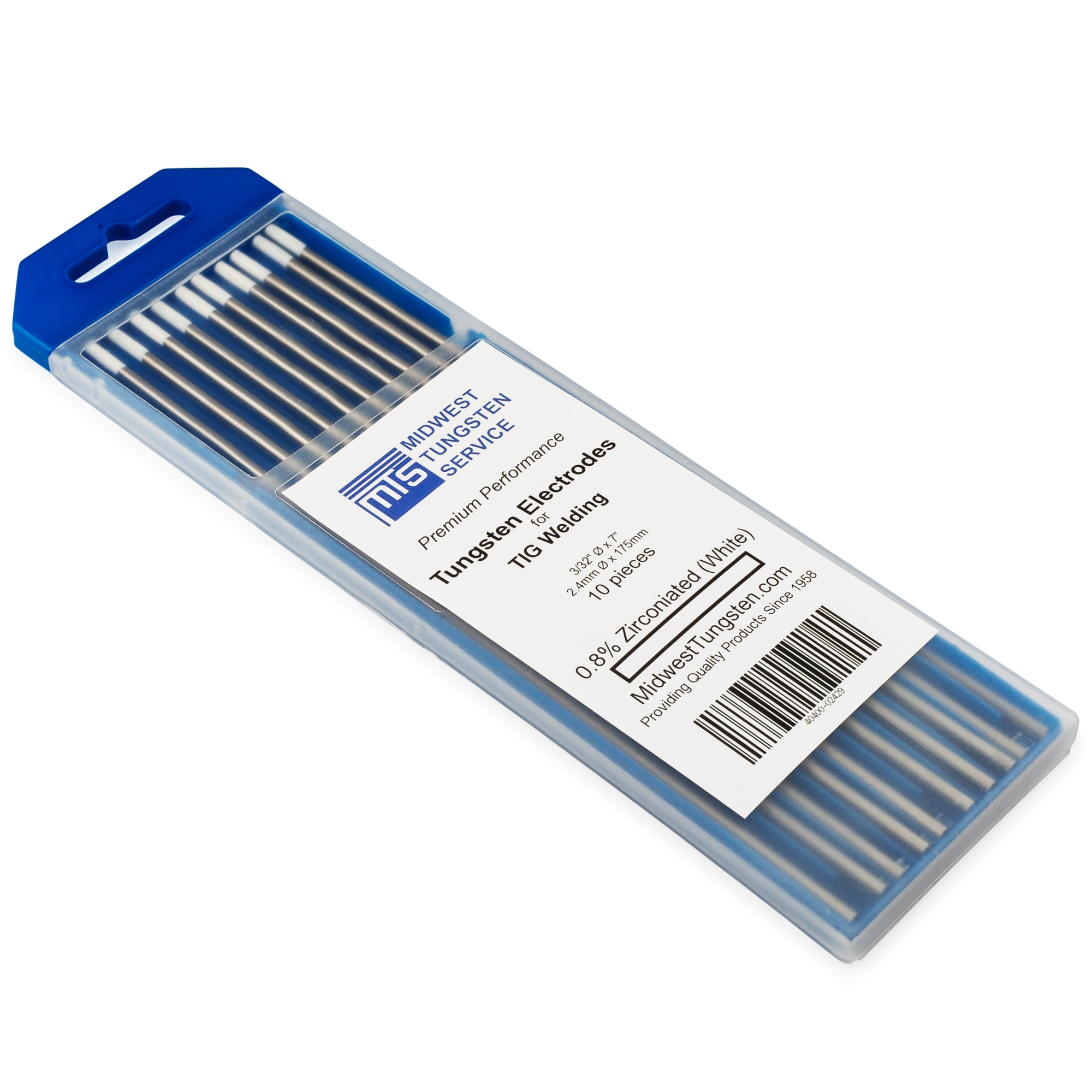 10-pcs ® TIG Welding Tungsten Electrode 2.0% Thoriated (Red) 1/8 x 7 (10 per Box