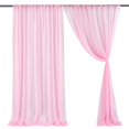 thumbnail image 2 of Mesh Curtain Wedding Arch Drapery White 5 X 10 Ft Light Blue Translucent Decorate Pink Window Decor Ornaments, 2 of 12