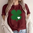 thumbnail image 4 of Camiseta de Manga Corta de Cuello Redondo Impresa de Primavera Superior de las Mujeres, Mezcla Ligera de Poliéster para Uso Diario Y de Fiesta Casual, 4 of 9