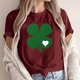 thumbnail image 4 of Camiseta de Manga Corta de Cuello Redondo Impresa de Primavera Superior de las Mujeres, Mezcla Ligera de Poliéster para Uso Diario Y de Fiesta Casual, 4 of 9