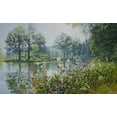 thumbnail image 2 of Adamov, Alexey 24x16 Black Ornate Wood Framed with Double Matting Museum Art Print Titled - Flowers by the Sea, 2 of 4