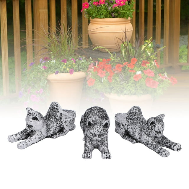 Resin Flower Pot Feet Strong Sturdy Design, Handmade Animal Statues Raisers, Support Indoor Outdoor Decor Improving Ventilation, Suitable for Home Office Living Room Bedroom, 3pcs