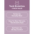 thumbnail image 4 of Fruit of the Loom Women's Tank Style Cotton Sports Bra, 3-Pack, Style 9012, 4 of 9