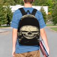 thumbnail image 4 of Lukts Gothic Winged Skull Pattern 15 Inch Student Backpack, Waterproof Laptop Backpack with Adjustable Shoulder Straps, Lightweight Travel, Campus Backpack, Unisex, 4 of 6