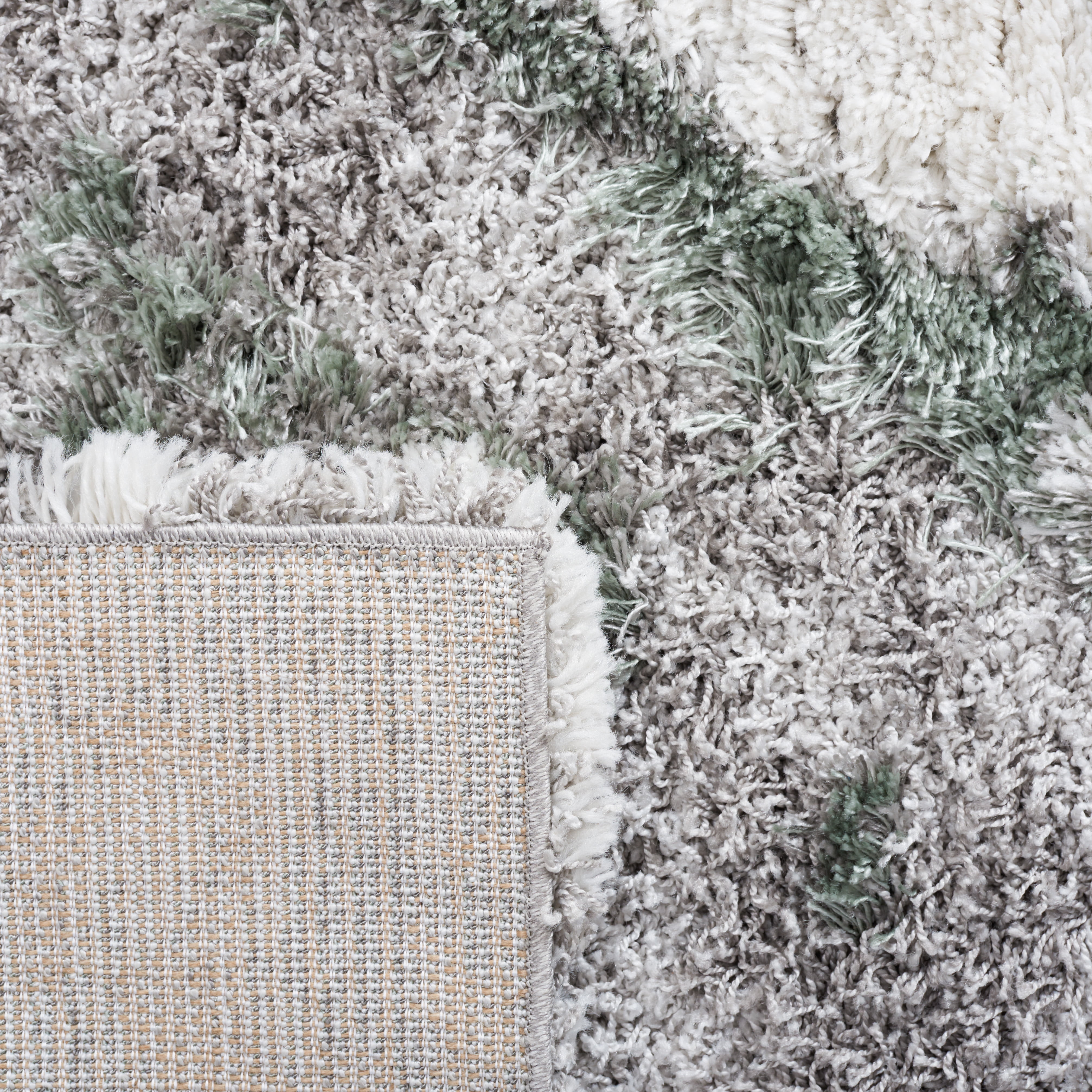 SAFAVIEH Horizon Konstantinos Abstract Shag Area Rug, Grey/Green, 6' x 9'