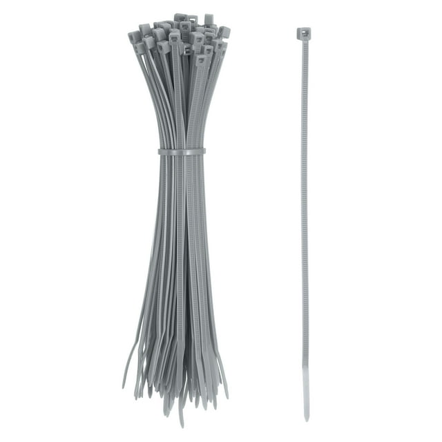 Zip Ties Plastic Cable Ties, Self-Locking Wire Zip Tie 6 Inch - (1000 Pack, Grey)