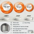 thumbnail image 4 of Designart "Vibrant Tangerine Coil I" Abstract Spirals Rund Mirror For Wall Decor - Large Peach Round Print Mirror - Round Modern Mirror - Wall Mounted Round Large Mirror - 23" x 23", 4 of 6