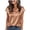 Coffee, variant on Deago Women Silk Satin Tops Cap Short Sleeve Blouse Summer V Neck Work Shirts Business Casual Dressy Outfits (Coffee, S)