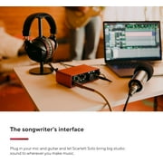 Focusrite Scarlett Solo 4th Gen USB Audio Interface, for the Guitarist, Vocalist, or Producer — High-Fidelity, Studio Quality Recording